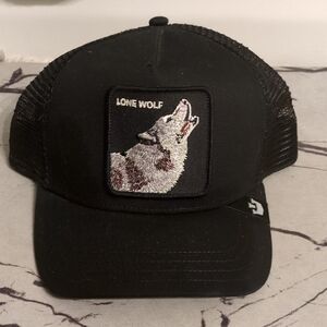Goorin Bros Black 'Lone Wolf' Trucker Hat